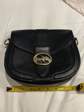 Coach Georgie Women's Saddle Bag - Gold/Black (C3241)